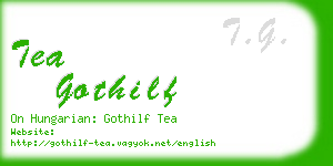 tea gothilf business card